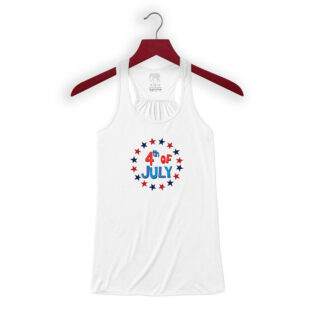 4th of July White Tank Top